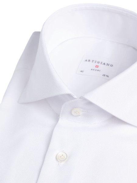 ARTIGIANO Regular Fit Camicia Bianco Haifisch Twill