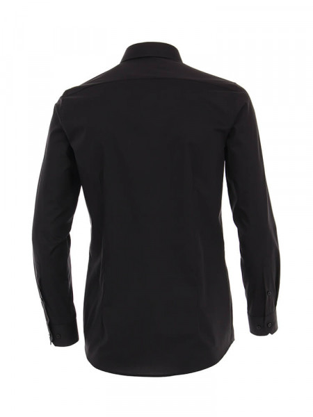 VENTI Slim Fit Camicia Nero Kent Popeline