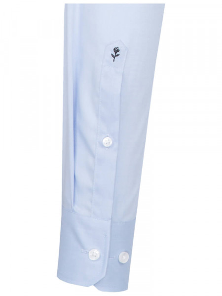 SEIDENSTICKER Slim Fit Camicia Azzurro Business Kent Fil à Fil - Vista 1