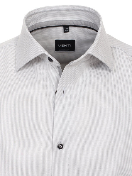 VENTI Regular Fit Camicia Grigio chiaro Kent Struktur - Vista 1