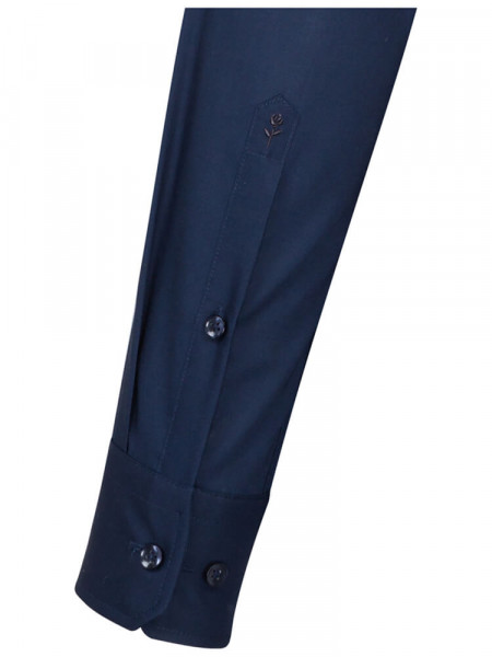 SEIDENSTICKER Tailored Fit Camicia Marino Business Kent Popeline - Vista 1