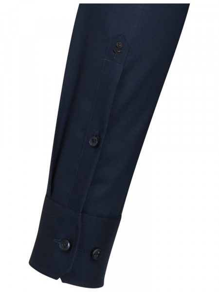 SEIDENSTICKER Slim Fit Camicia Marino Business Kent Popeline - Vista 1