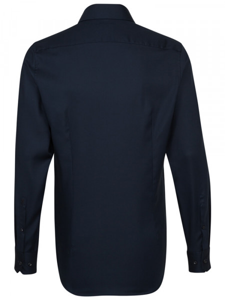 SEIDENSTICKER Tailored Fit Camicia Blu scuro Business Kent Struktur