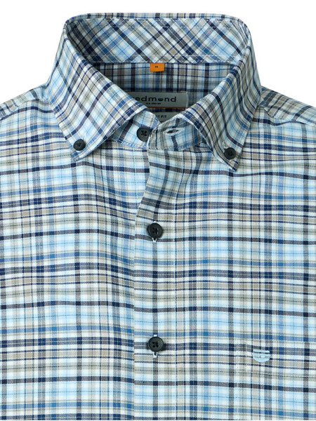 REDMOND Comfort Fit Camicia Azzurro Button-Down Fein Oxford - Vista 1