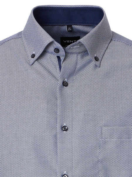 VENTI Comfort Fit Camicia Blu scuro Button-Down Struktur - Vista 1