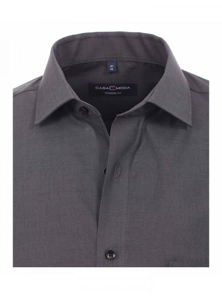 CASAMODA Regular Fit Camicia Antracite Kent Popeline - Vista 1