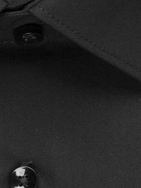 SEIDENSTICKER Extra Slim Fit Camicia Nero Business Kent Popeline - Vista 3