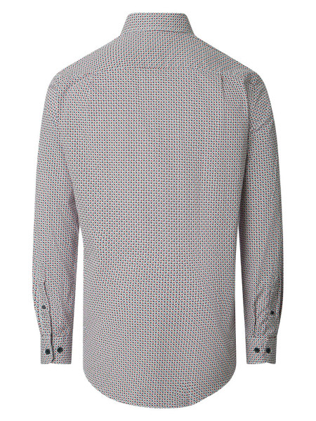 REDMOND Comfort Fit Camicia Rosso Kent Print