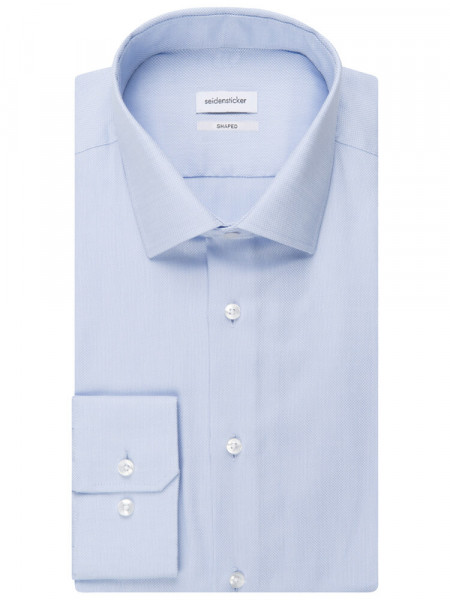 SEIDENSTICKER Tailored Fit Camicia Azzurro Business Kent Struktur - Vista 4