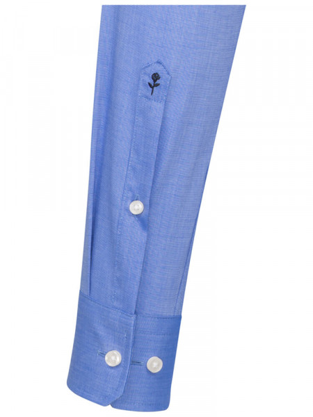 SEIDENSTICKER Regular Fit Camicia Blu medio Business Kent Fil à Fil - Vista 1