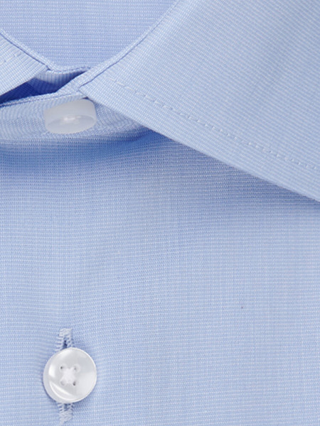 SEIDENSTICKER Tailored Fit Camicia Azzurro Business Kent Fil à Fil - Vista 3