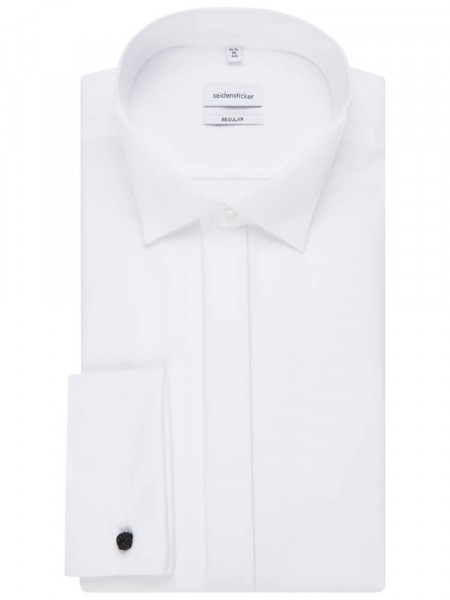 SEIDENSTICKER Regular Fit Camicia Bianco Kläppchen Popeline - Vista 4