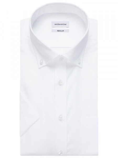SEIDENSTICKER Regular Fit Camicia Bianco Button-Down Popeline - Vista 4