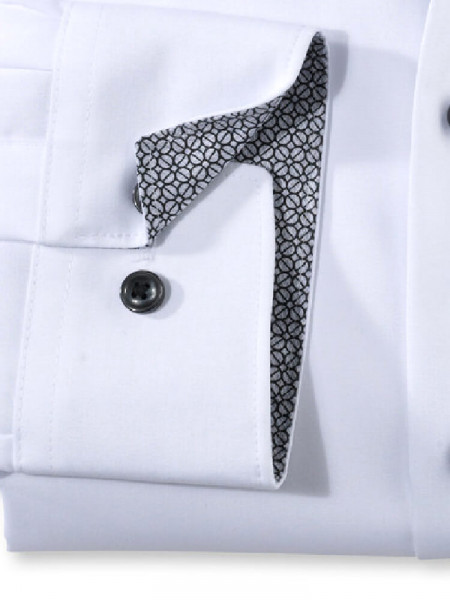 OLYMP Comfort Fit Camicia Bianco New Kent Popeline - Vista 2