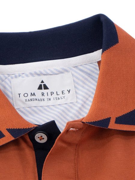 TOM RIPLEY Polo Arancione Extrafeine Qualität - Vista 2
