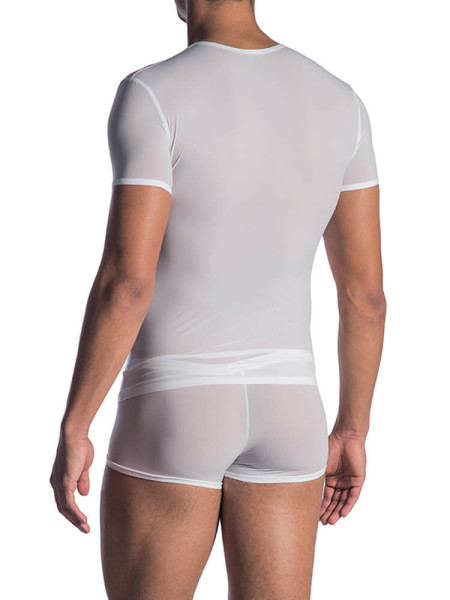 OLAF BENZ Regular Fit Bianco Microfaser