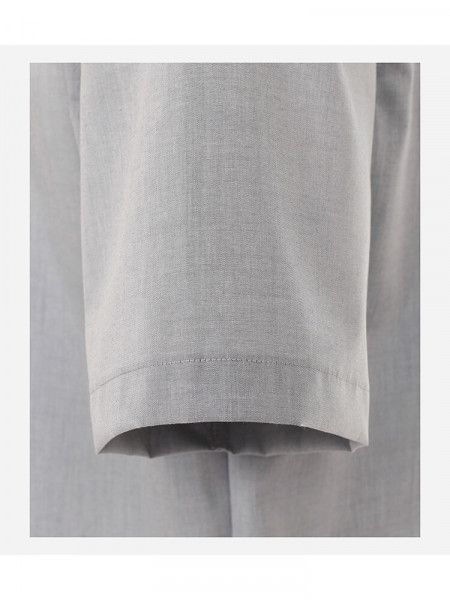 CASAMODA Comfort Fit Camicia Grigio chiaro Kent Popeline - Vista 2