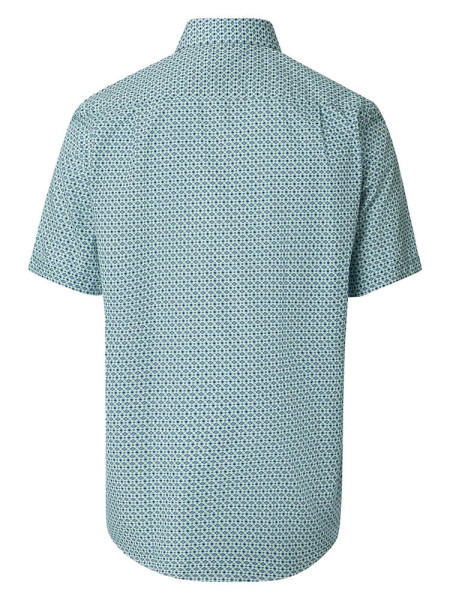 REDMOND Comfort Fit Camicia Verde Kent Print