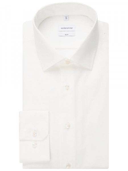 SEIDENSTICKER Slim Fit Camicia Beige chiaro Business Kent Popeline - Vista 4