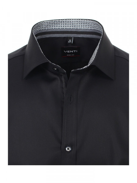 VENTI Slim Fit Camicia Nero Kent Twill - Vista 1