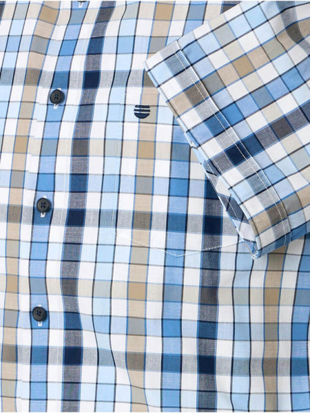 REDMOND Regular Fit Camicia Azzurro Kent Struktur - Vista 2