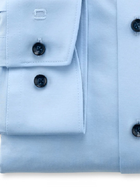 OLYMP Regular Fit Camicia Azzurro New Kent Jersey - Vista 2