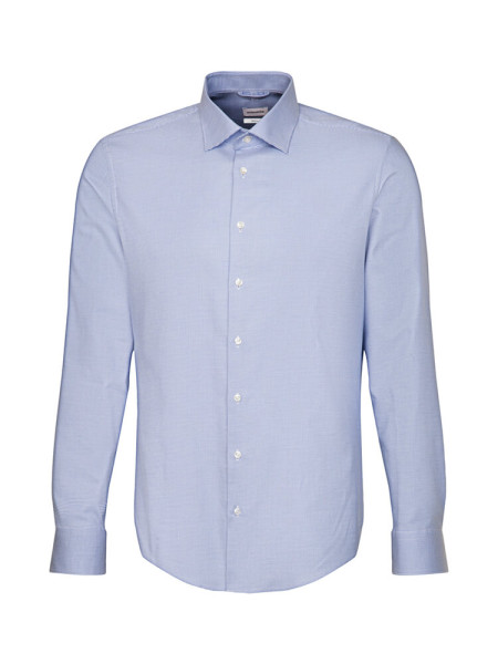SEIDENSTICKER Regular Fit Camicia Azzurro Basic Kent Struktur