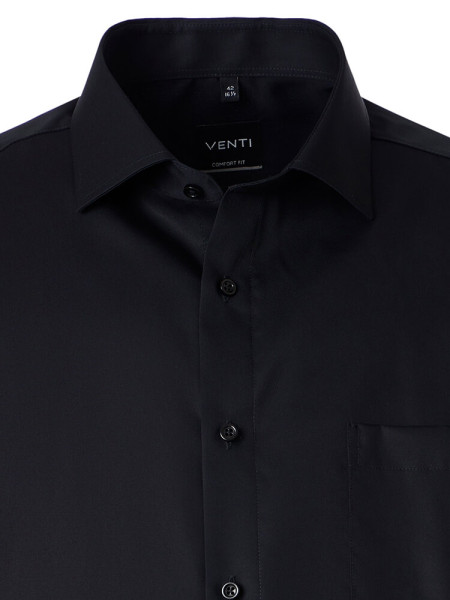VENTI Comfort Fit Camicia Nero Kent Twill - Vista 1