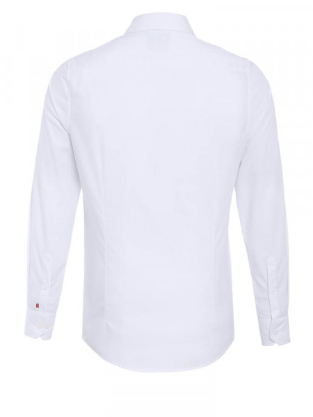 PURE Slim Fit Camicia Bianco Kent Popeline