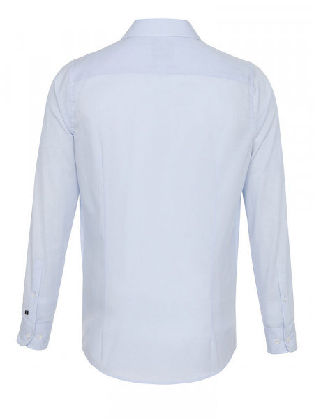 PURE Regular Fit Camicia Azzurro Kent Popeline