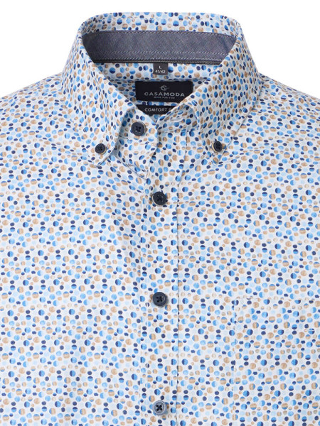 CASAMODA Comfort Fit Camicia Marrone Button-Down Easy Care  - Vista 1