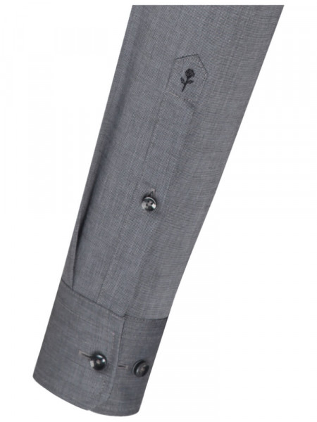 SEIDENSTICKER Tailored Fit Camicia Antracite Business Kent Fil à Fil - Vista 1