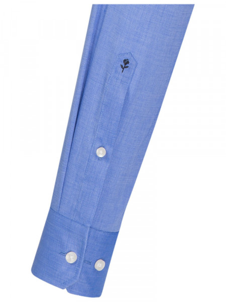 SEIDENSTICKER Tailored Fit Camicia Blu medio Business Kent Fil à Fil - Vista 1