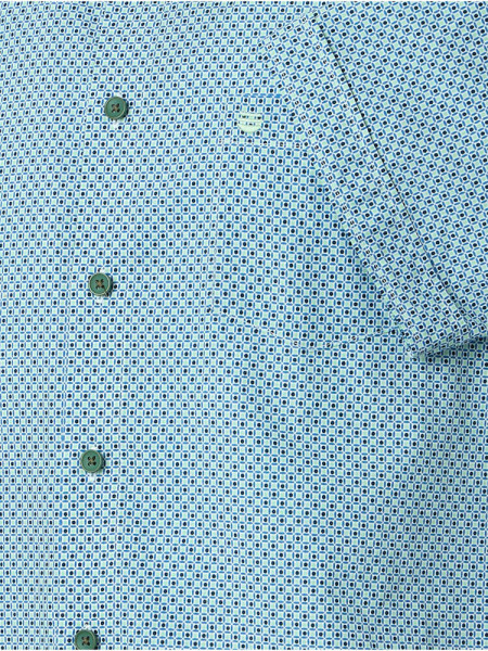REDMOND Comfort Fit Camicia Verde Kent Print - Vista 2