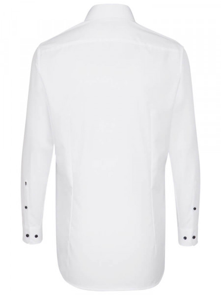 SEIDENSTICKER Slim Fit Camicia Bianco Business Kent Popeline