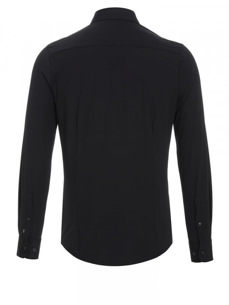 PURE Extra Slim Fit Camicia Nero Haifisch Jersey