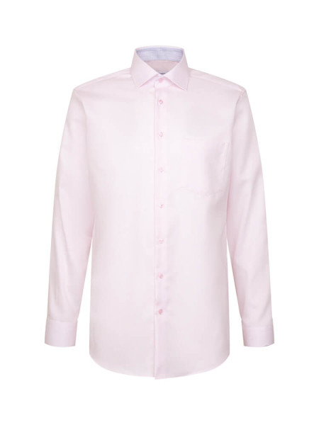 SEIDENSTICKER Regular Fit Camicia Rosé New Kent Struktur