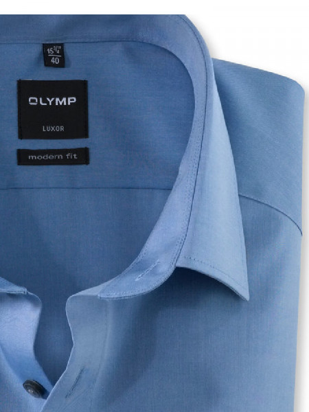 OLYMP Regular Fit Camicia Blu medio New Kent Chambray