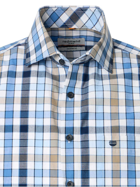 REDMOND Regular Fit Camicia Azzurro Kent Struktur - Vista 1