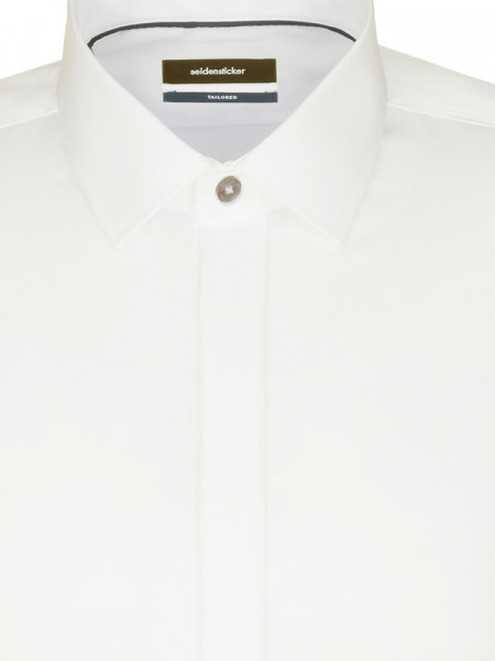 SEIDENSTICKER Tailored Fit Camicia Beige chiaro Business Kent Popeline - Vista 2