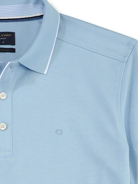 OLYMP Polo Azzurro Extrafeine Qualität