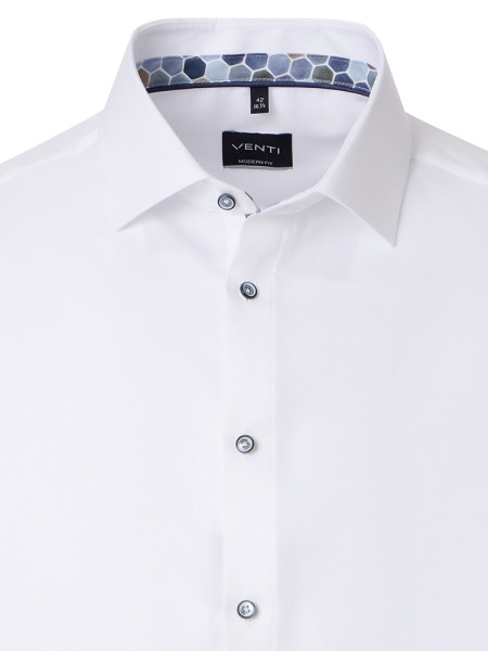 VENTI Regular Fit Camicia Bianco Kent Popeline - Vista 1