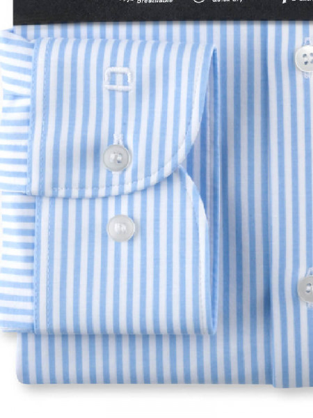 OLYMP Slim Fit Camicia Blu scuro Kent Jersey - Vista 2