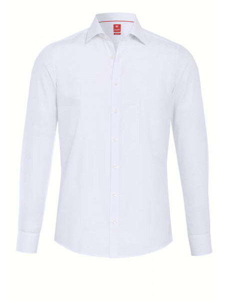 PURE Slim Fit Camicia Bianco Kent Popeline - Vista 1