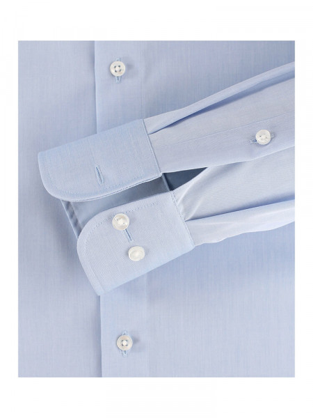 CASAMODA Comfort Fit Camicia Azzurro Kent Popeline - Vista 2