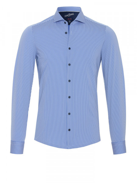 PURE Extra Slim Fit Camicia Blu medio Haifisch Jersey - Vista 1
