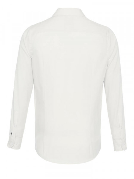 PURE Regular Fit Camicia Beige chiaro Kent Popeline