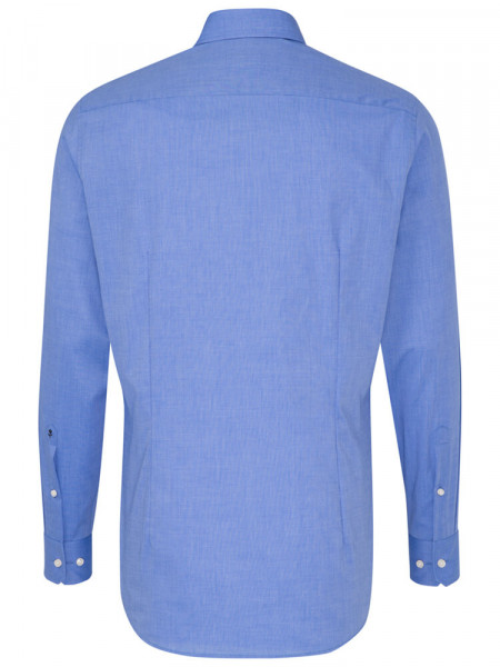 SEIDENSTICKER Tailored Fit Camicia Blu medio Business Kent Fil à Fil