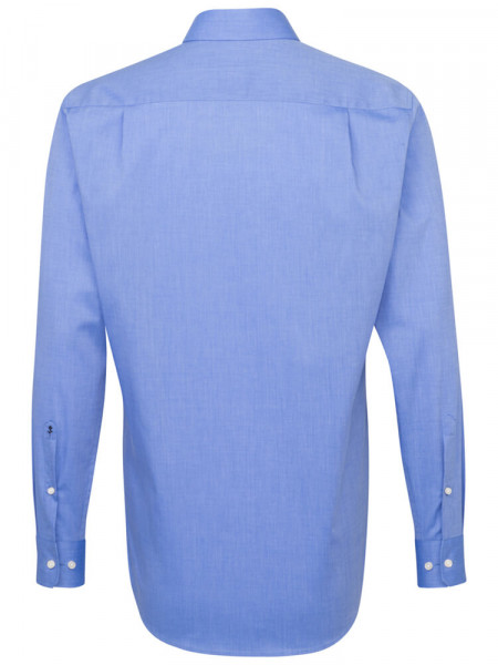 SEIDENSTICKER Regular Fit Camicia Blu medio Business Kent Fil à Fil