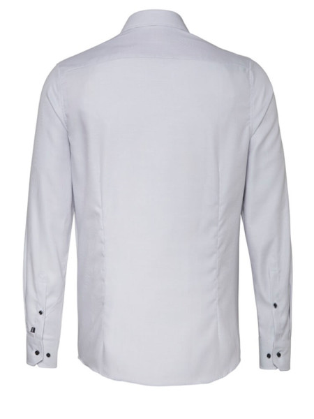PURE Slim Fit Camicia Grigio Kent Struktur